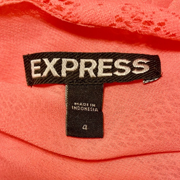 NWOT Express sexy lace back coral dress 4 - Picture 11 of 11